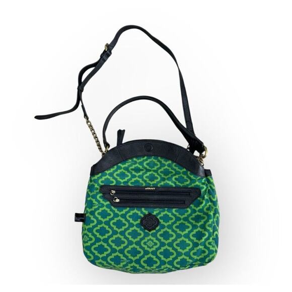 orYANY Black Leather crossbody bag contrast lining gold chain boho hobo purse - Picture 5 of 9